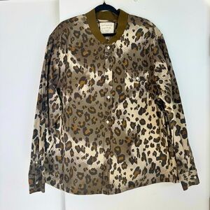 Men’s Five Four by Nick Wooster Leopard Print Long Sleeve Button Down Shirt 3XL